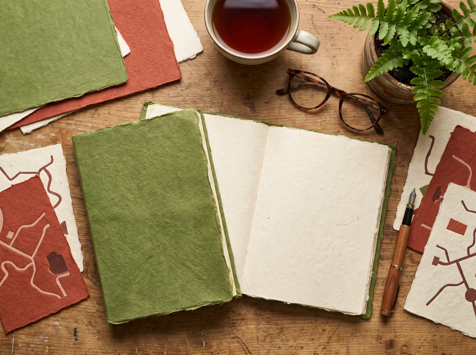 Notebook and career prompt cards
